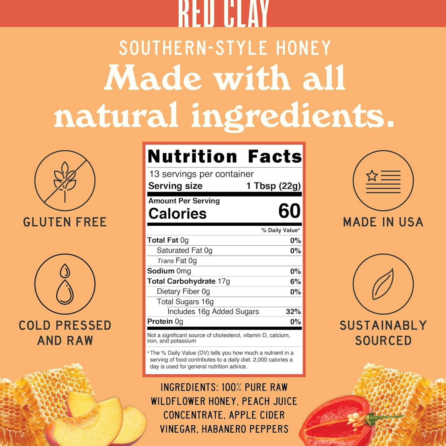 Spicy Peach Hot Honey