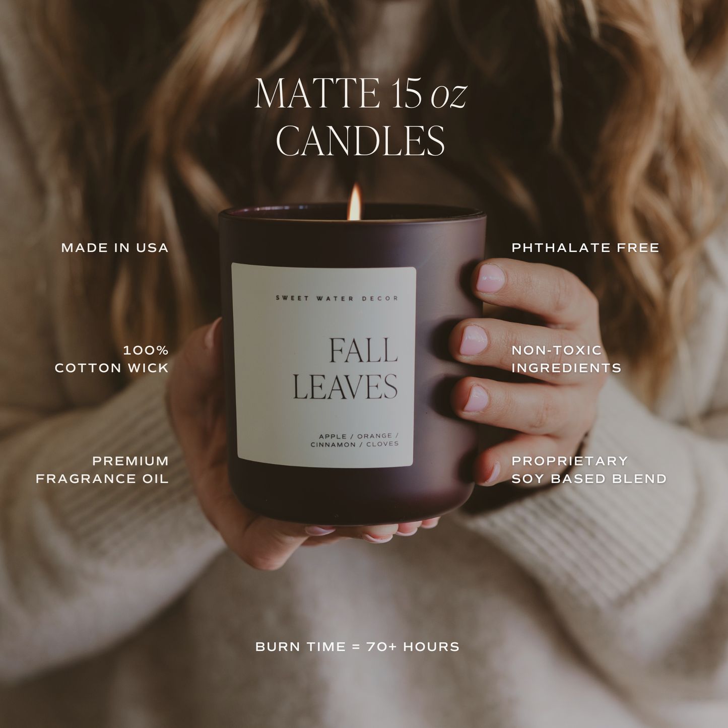 Hello Fall 15 oz Candle, Matte Jar