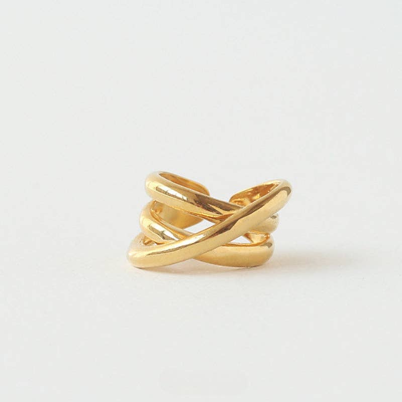 Gold X Ring