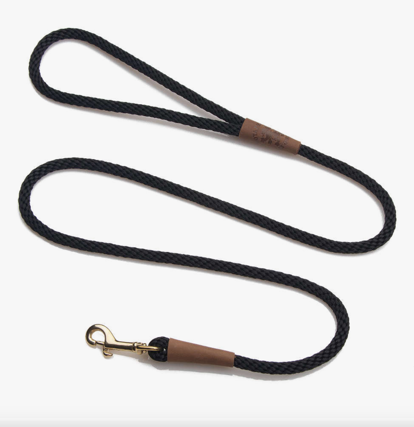 Mendota Pet 3/8" x 6' Snap Leash Black