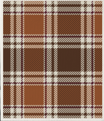Fall Plaid Swedish Dishcloth