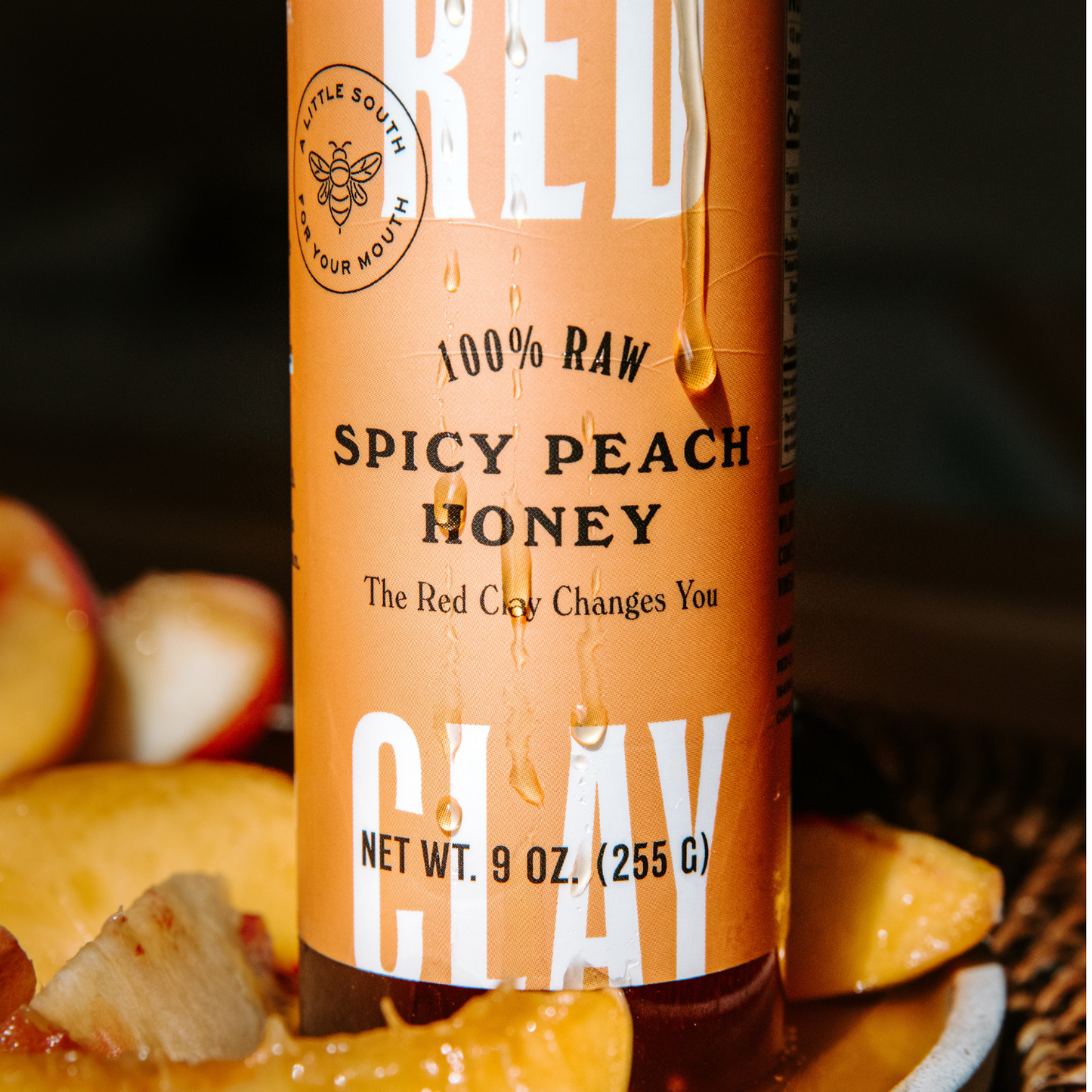 Spicy Peach Hot Honey