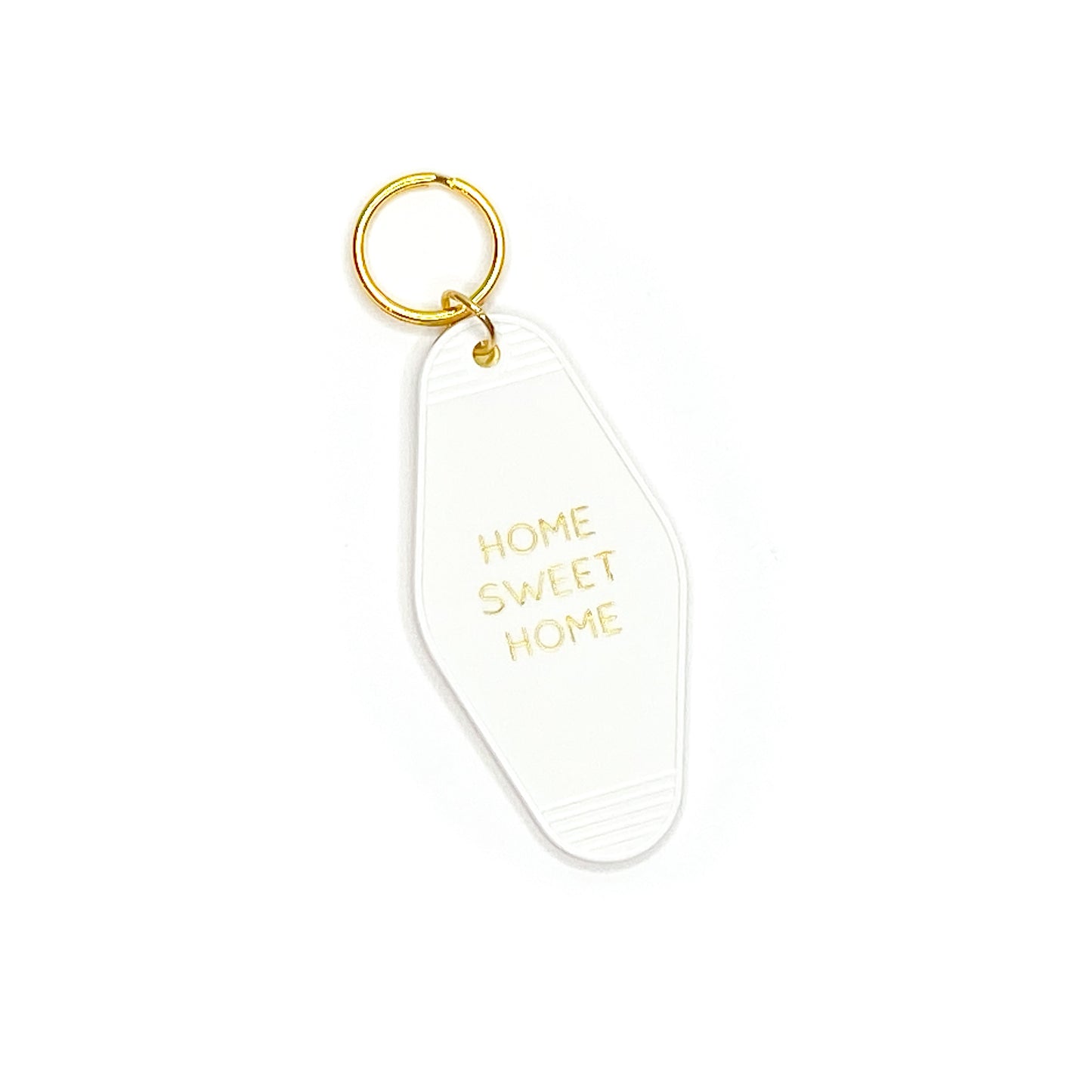 Three Potato Four Key Tag Home Sweet Home White
