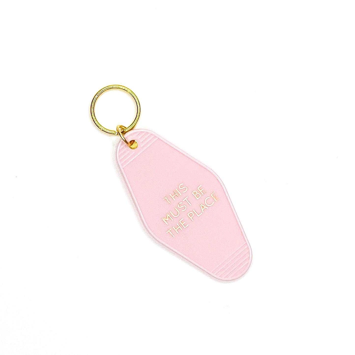 Three Potato Four Key Tag This Must Be The Place Pink