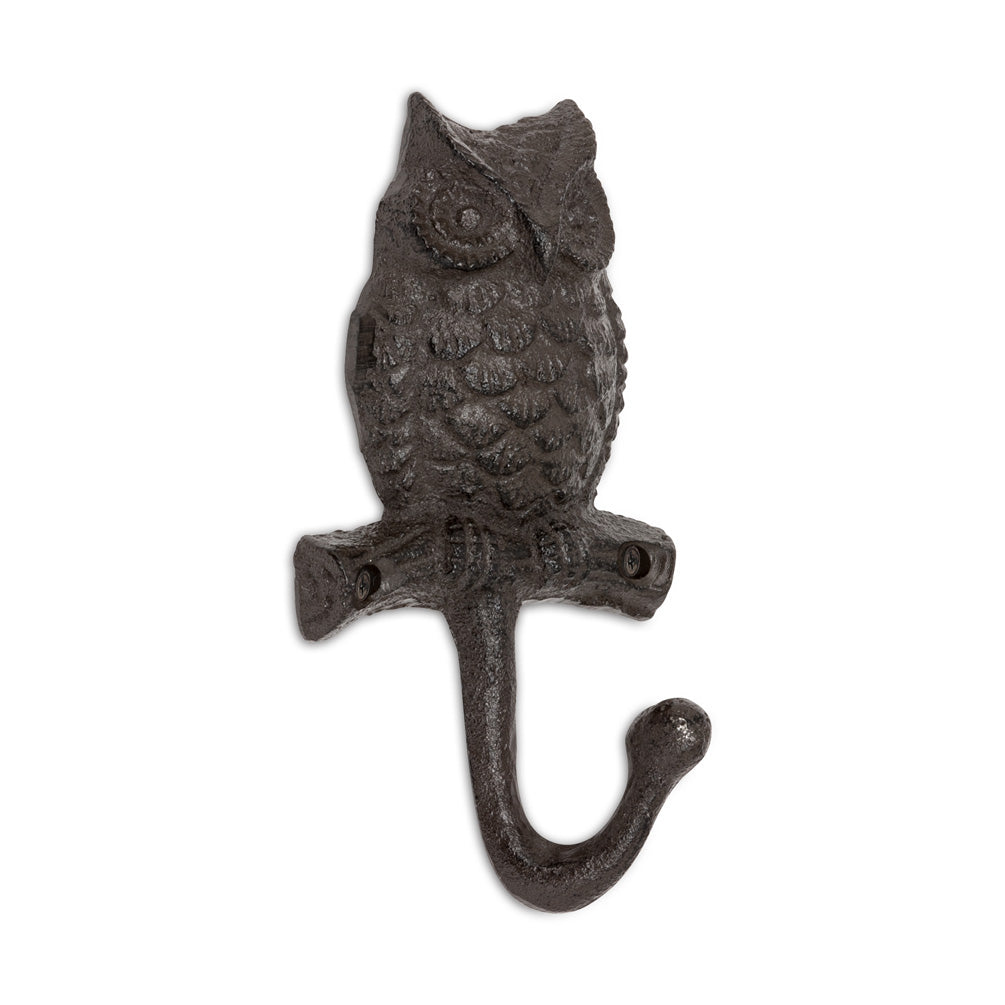 Owl Single Hook Dark Brown