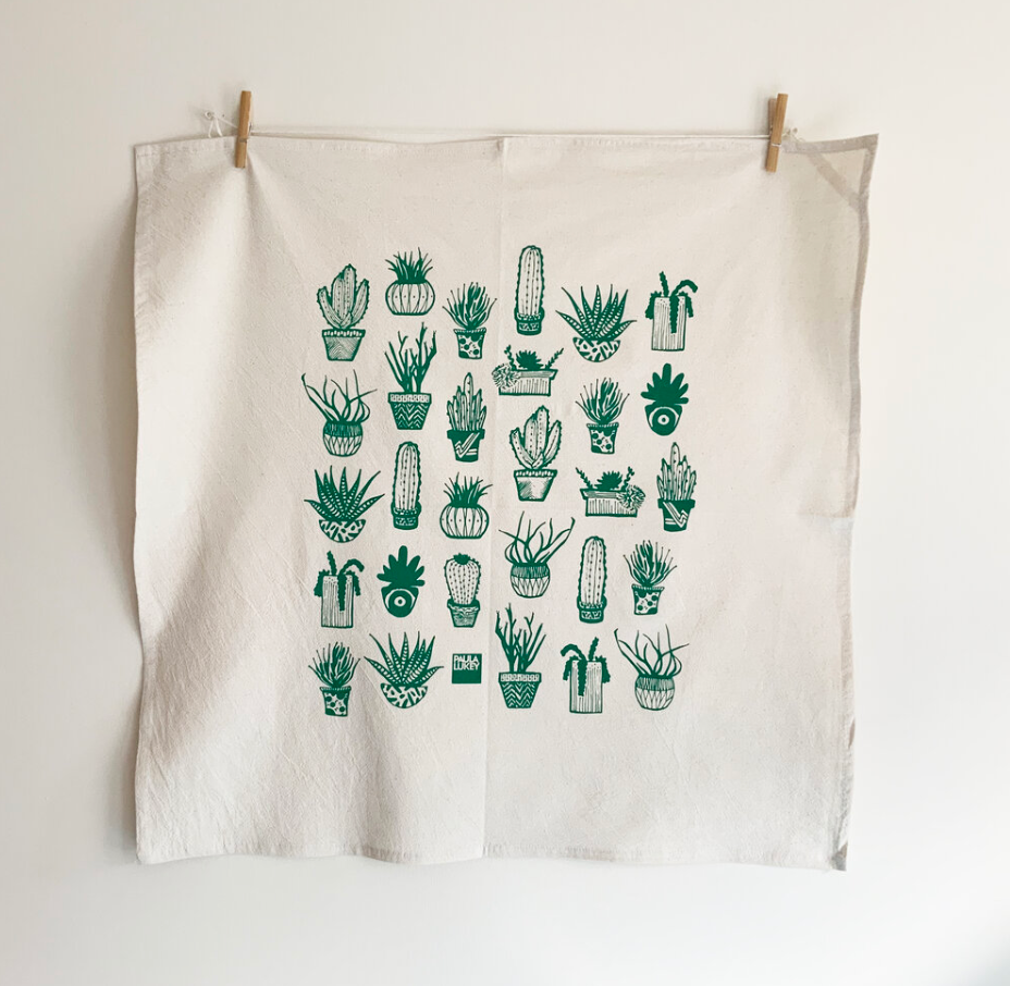 HAVYN Organic Tea Towel Succulents