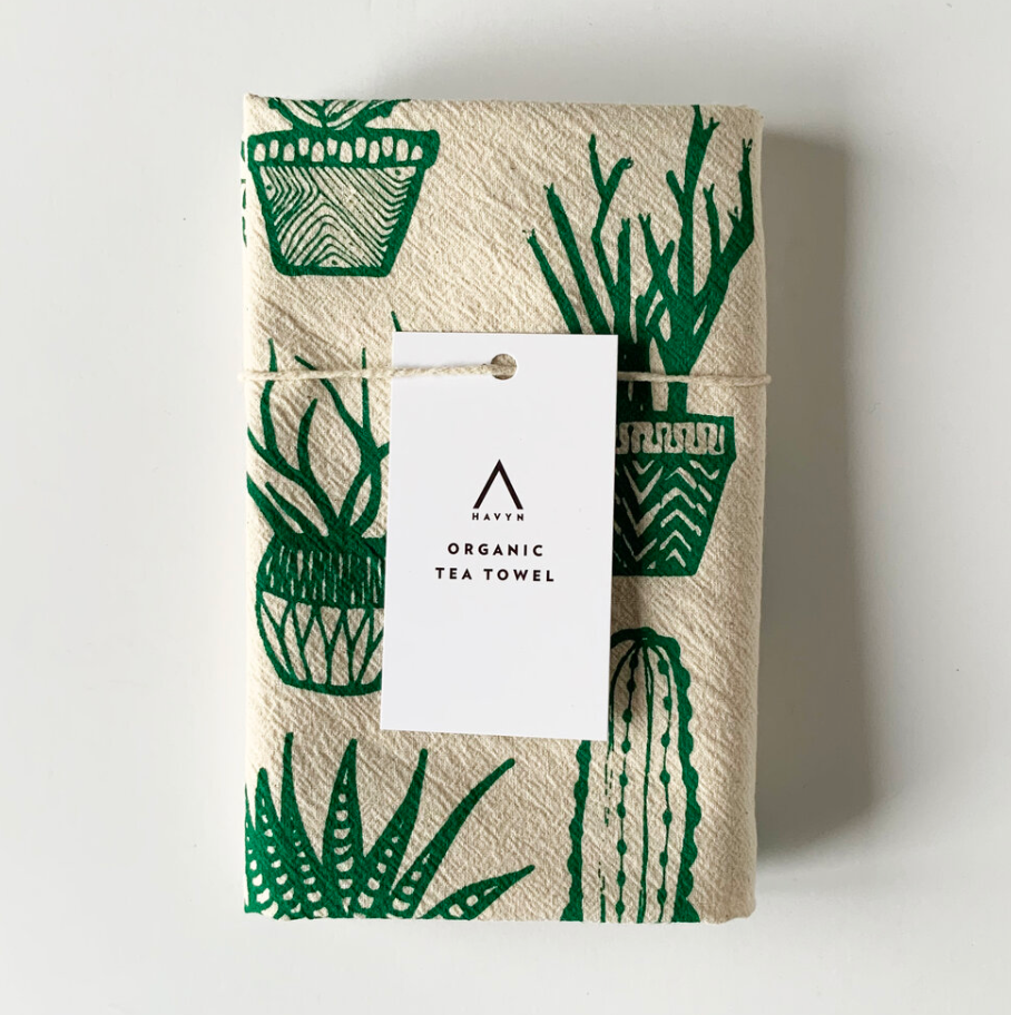 HAVYN Organic Tea Towel Succulents