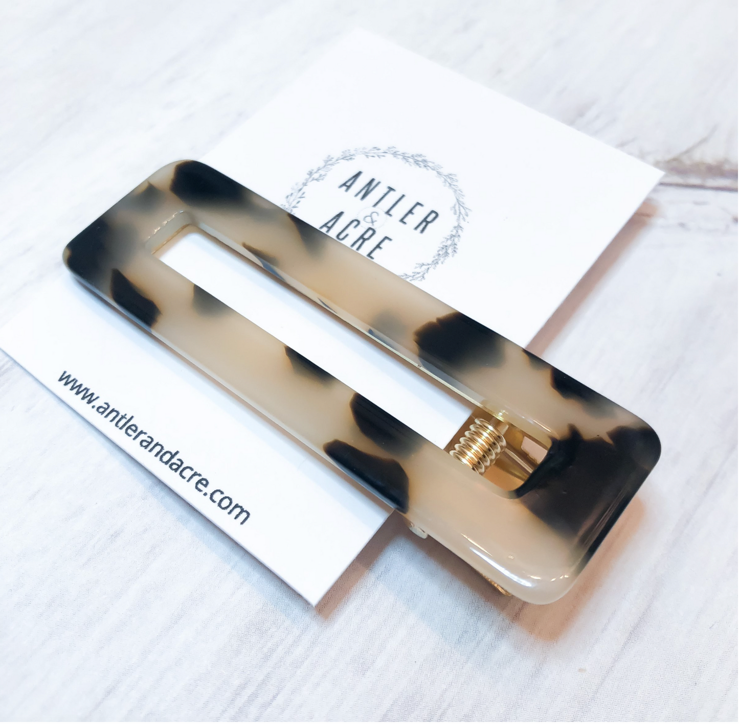 Antler & Acre Creme Tortoiseshell Rectangle