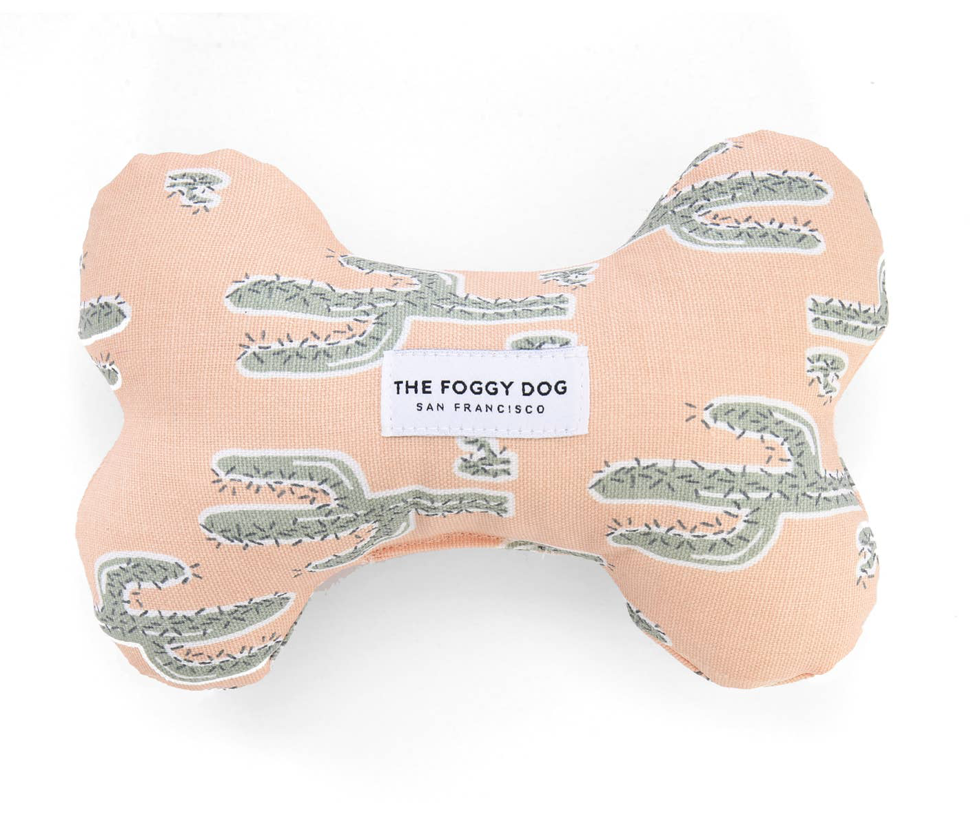 The Foggy Dog Cactus Garden Dog Bone Squeaky Toy