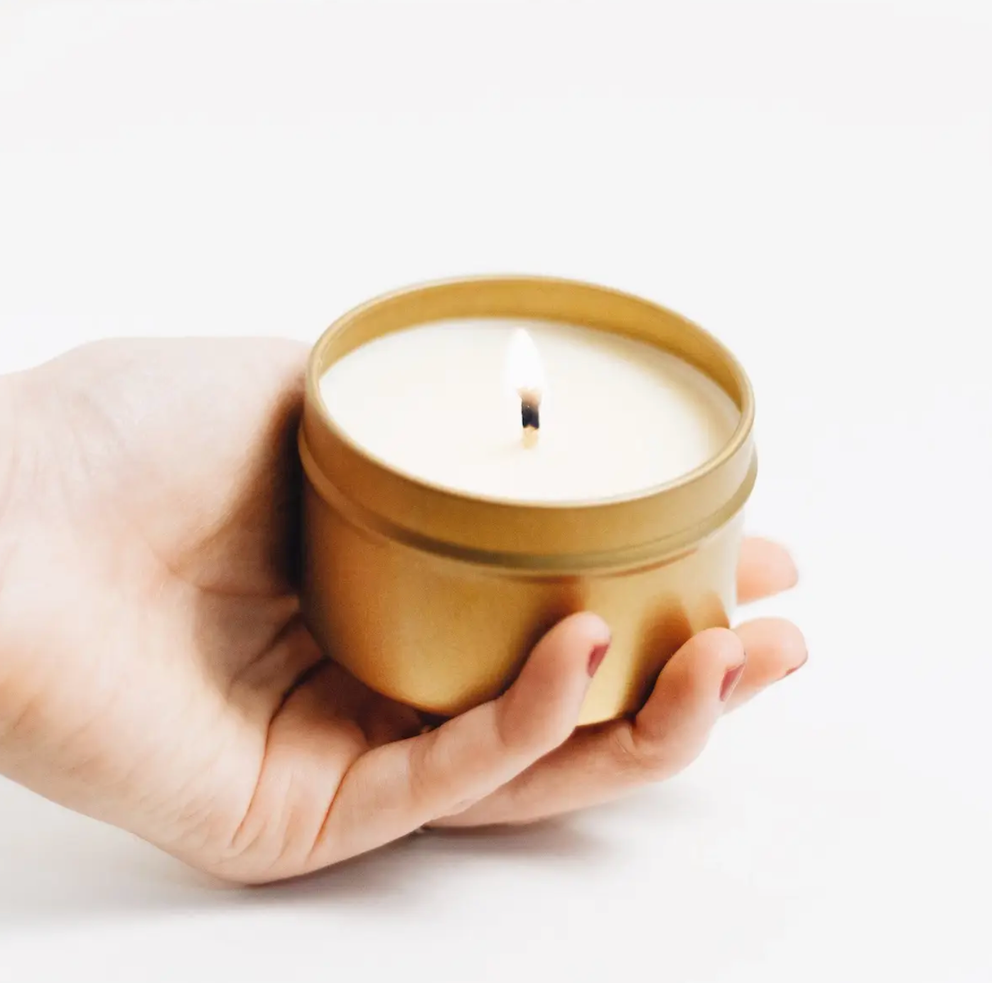 Slow North Gold Tin Candle Lavender + Cedar
