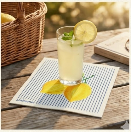 Lemon Zest Stripe- Linhome x Liesel Anne Swedish Dishcloths - 1 Pack