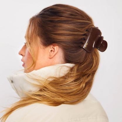 Recycled Plastic Puffy Cloud  Chocolate Clip