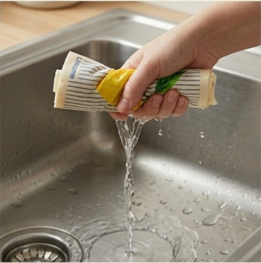 Lemon Zest Stripe- Linhome x Liesel Anne Swedish Dishcloths - 1 Pack