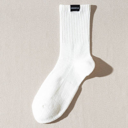 Solid Ribbed Socks