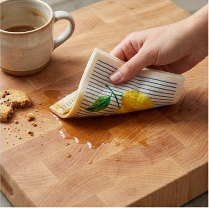 Lemon Zest Stripe- Linhome x Liesel Anne Swedish Dishcloths - 1 Pack