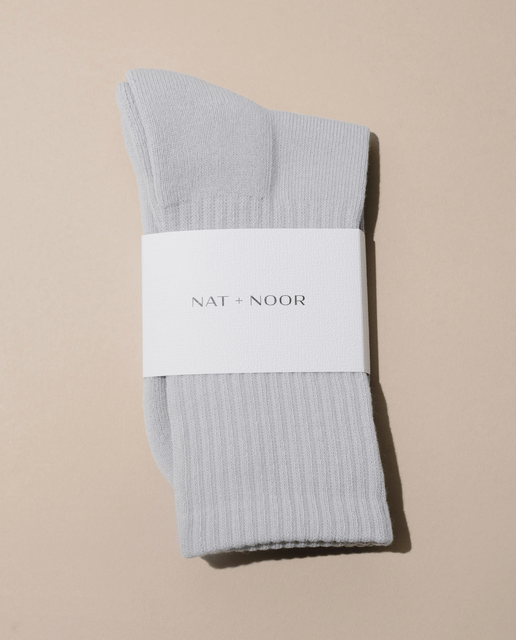 NAT + NOOR Crew Socks Bone