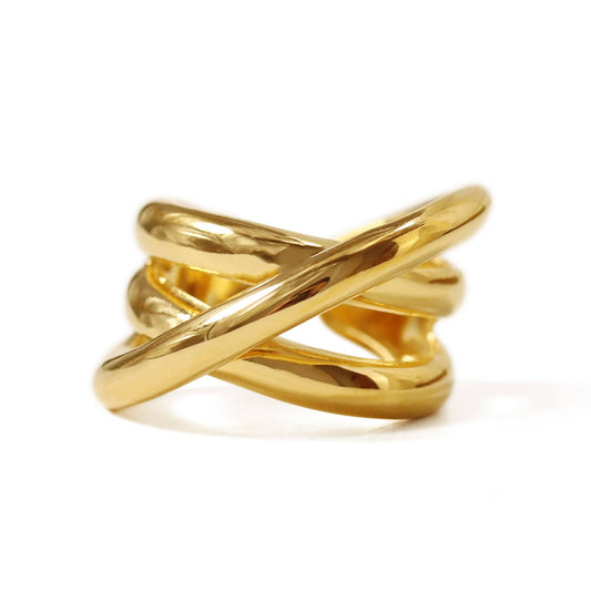 Gold X Ring
