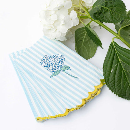 Blue Hydrangea Paper Guest Towels