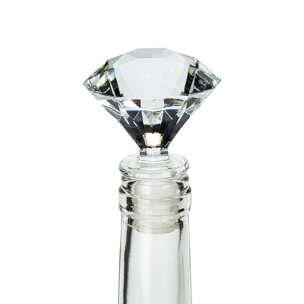 Round Cut Gem Bottle Stopper 3"H