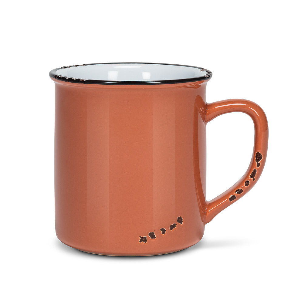 Enamel Look Mug 4"H 14oz Terracotta