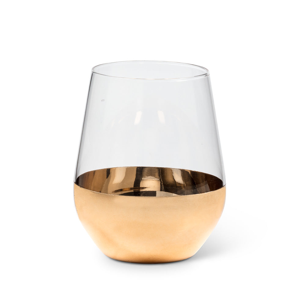 Gold Band Stemless Goblet