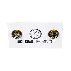 Dirt Road Designs YYC  Bronze Animal Print Studs