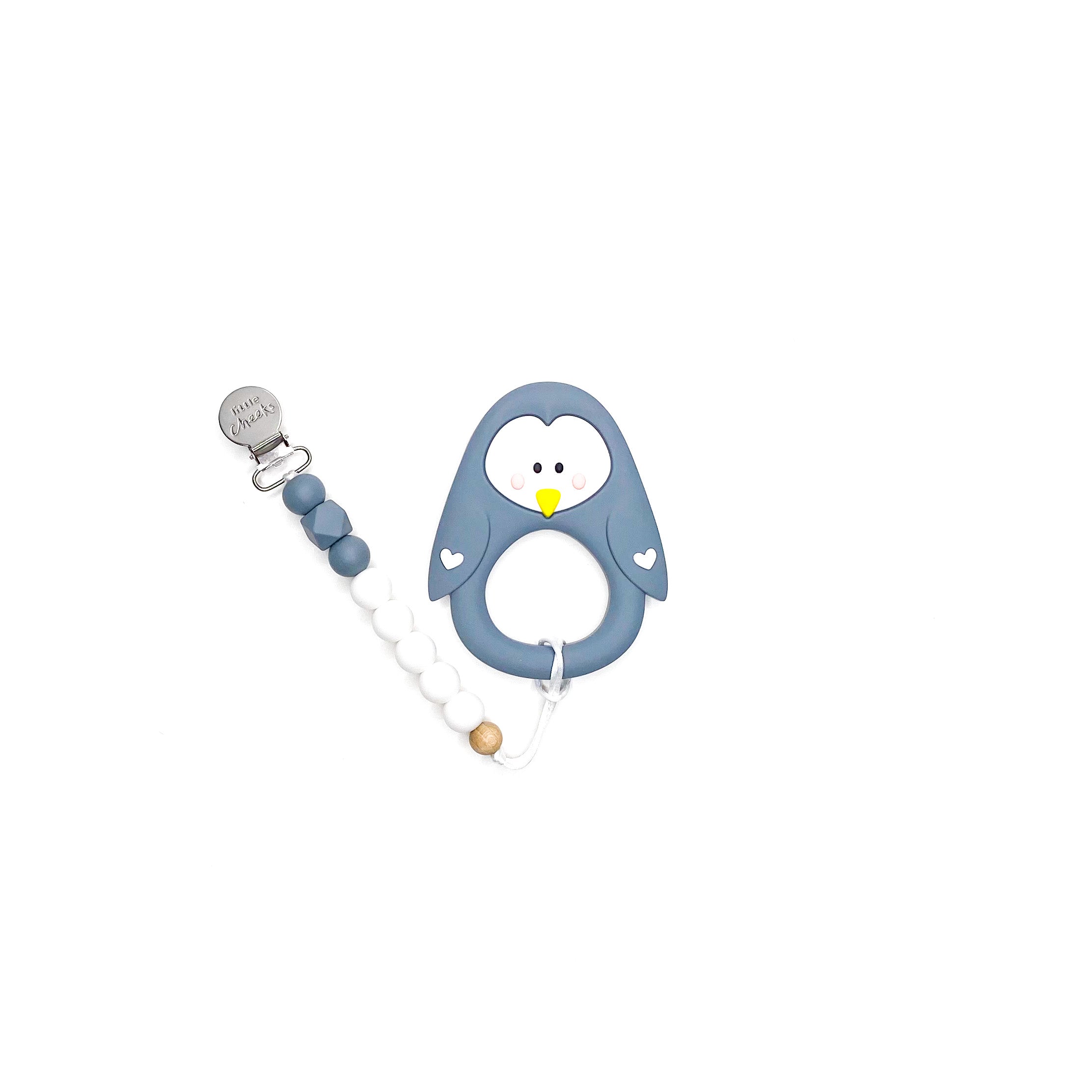 Little Cheeks  Penguin Clip Grey