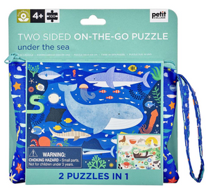 Petit Collage Two Sided On the Go Puzzle Under the Sea