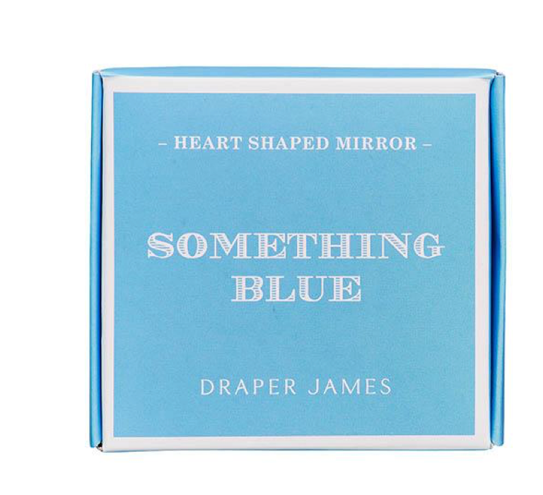 Draper James Heart Shaped Compact Mirror Something Blue