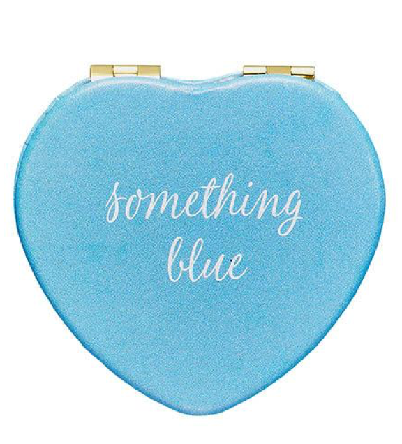 Draper James Heart Shaped Compact Mirror Something Blue