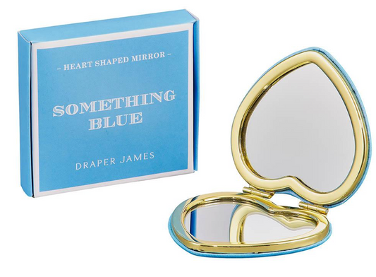 Draper James Heart Shaped Compact Mirror Something Blue