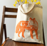 Load image into Gallery viewer, HAVYN Every Day Canvas Tote Bag Fox
