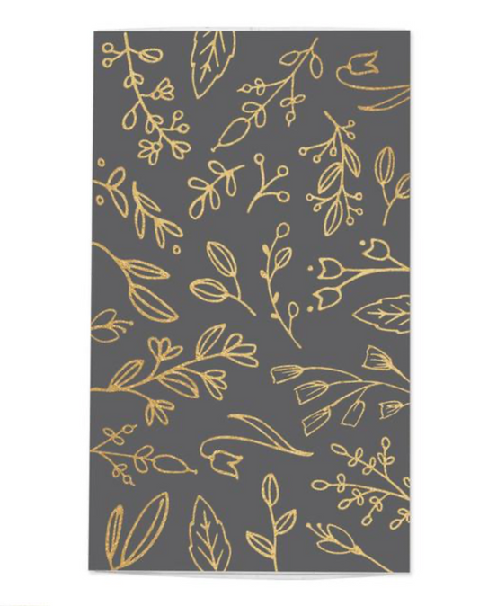 Frankie & Claude Dark Grey & Gold Foil Floral Match Box Large