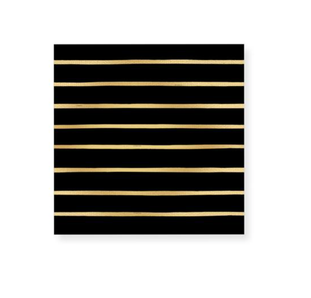 Frankie & Claude Striped Gold Foil Match Box Small