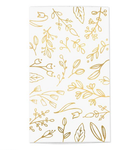 Frankie & Claude White & Gold Foil Floral Match Box Large