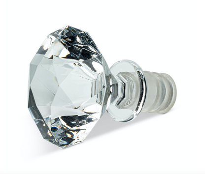 Round Cut Gem Bottle Stopper 3"H