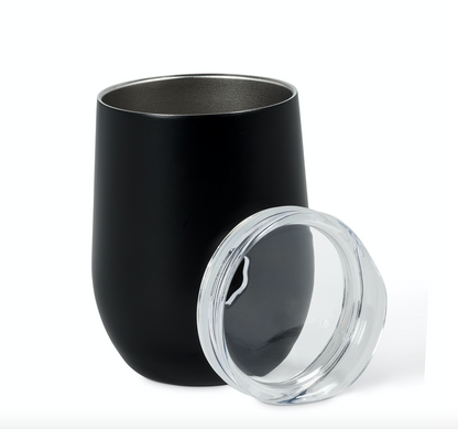 Black Insulated Wine Tumbler 12oz.