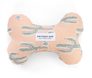 The Foggy Dog Cactus Garden Dog Bone Squeaky Toy