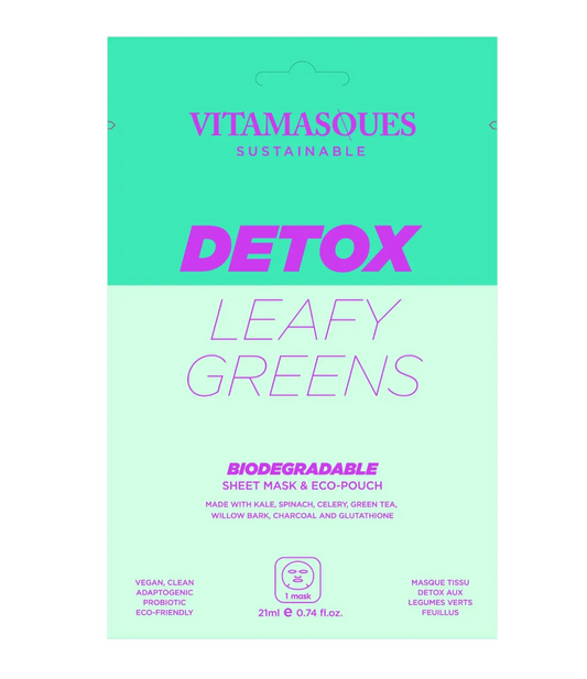 Vitamasques Detox Leafy Greens Biodegradable Sheet Mask