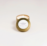 Load image into Gallery viewer, Slow North Gold Tin Candle Lavender + Cedar
