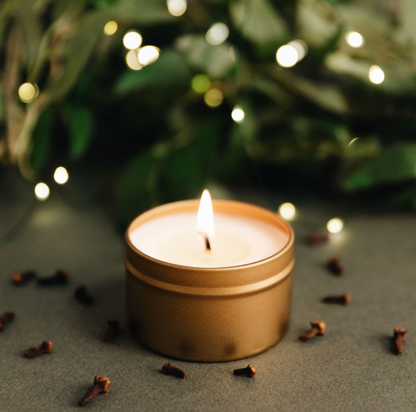 Slow North Gold Tin Candle Merry and Bright