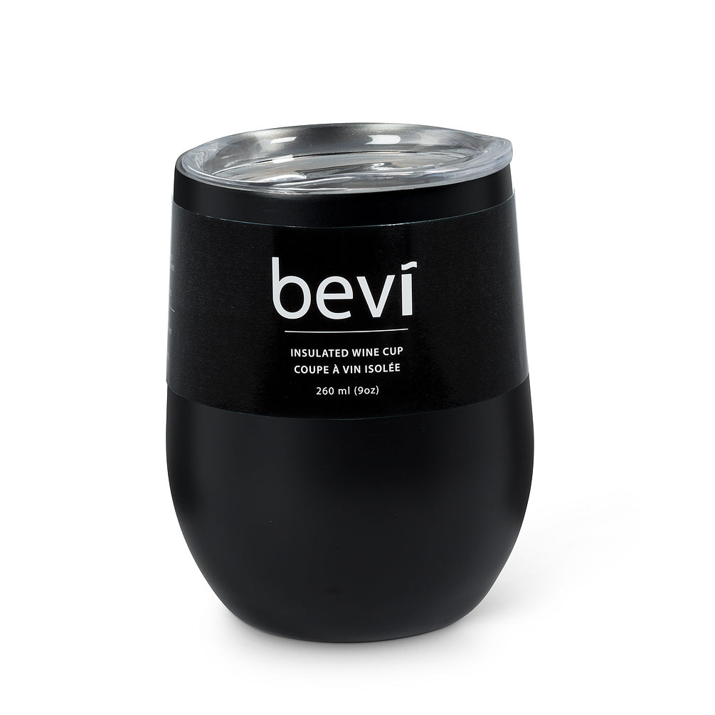 Black Insulated Wine Tumbler 12oz.